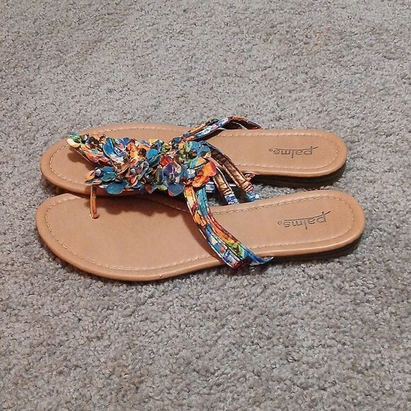Palms embellished sandals  Sz 12 EUC - Picture 4 of 9